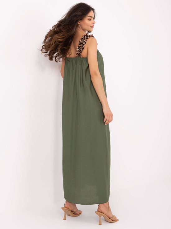 Maxikleid in Khaki