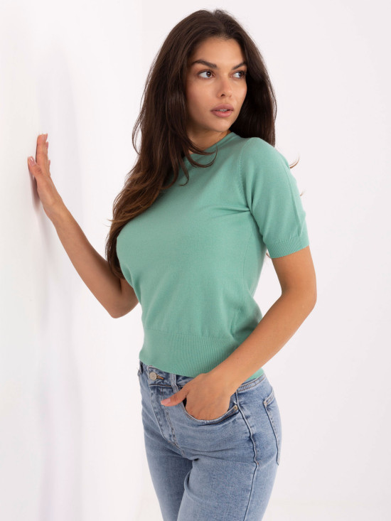 Weicher Pullover in Mintgrün