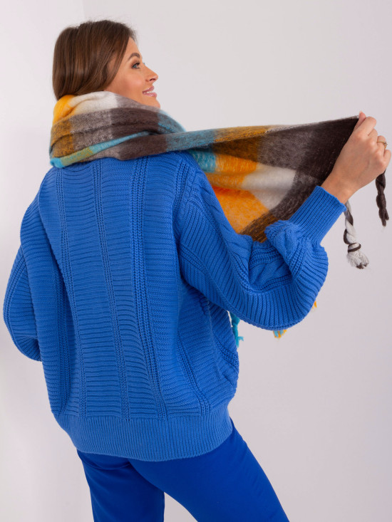 Brauner Schal mit Fransen