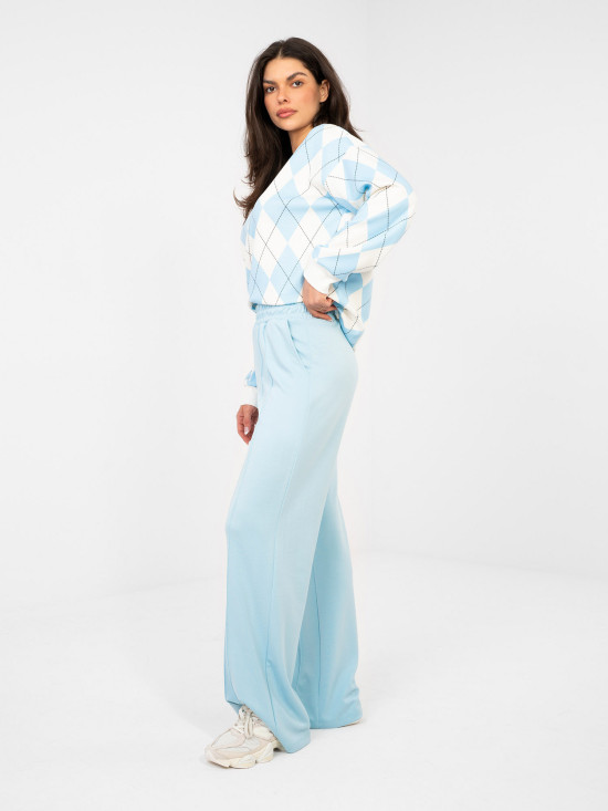 Damenweite Jogginghose in Hellblau