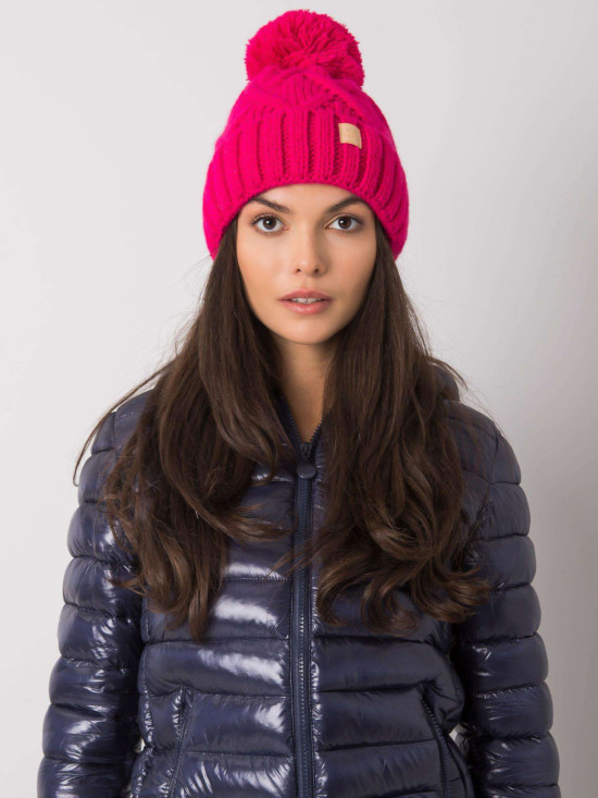 Rosa gefütterte Wintermütze