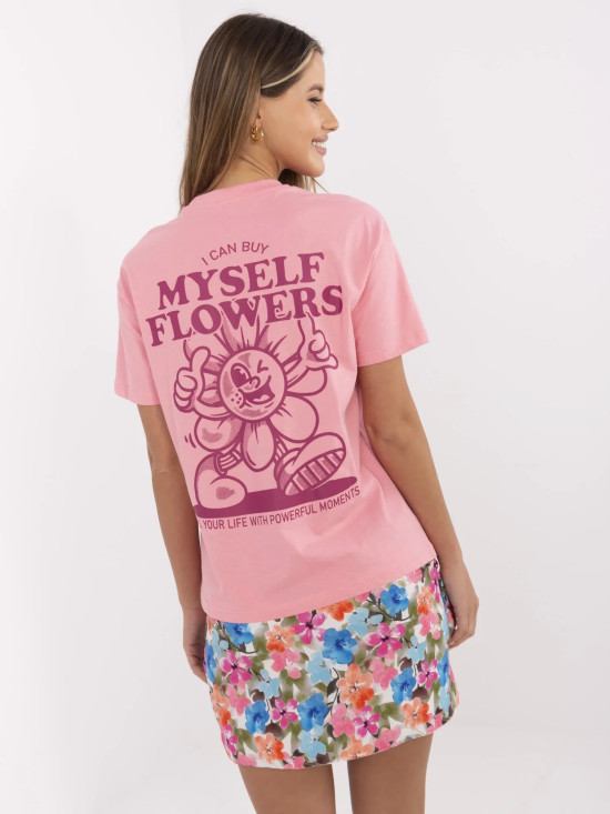 Rosa T-Shirt mit Druck