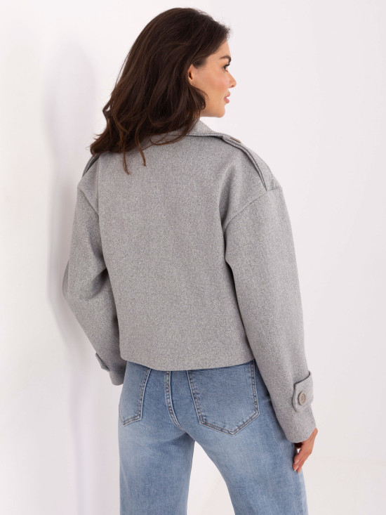 Eleganter Übergangsmantel in Grau