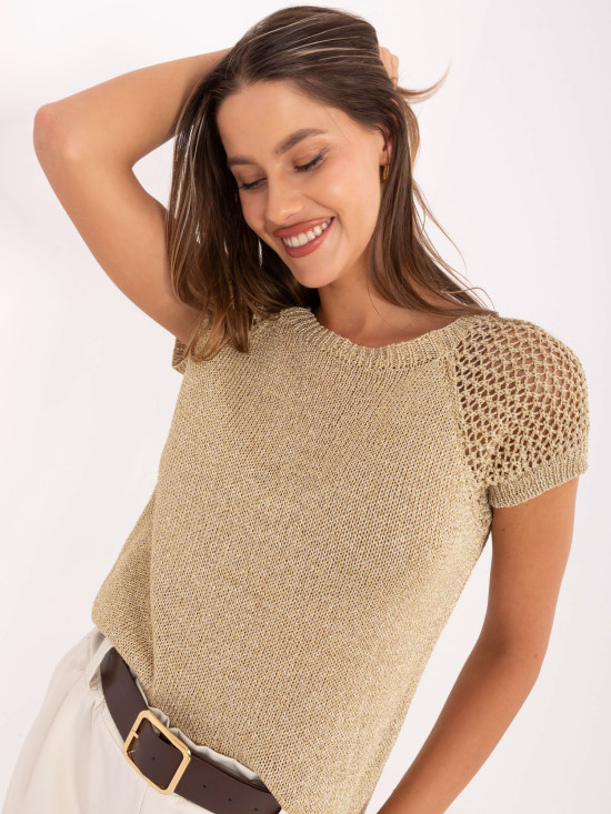 Elegante goldene Bluse