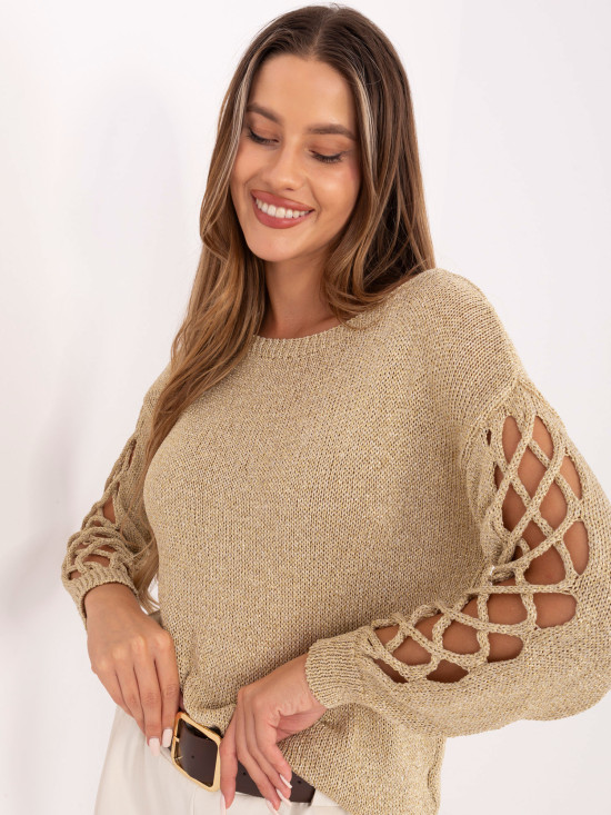 Eleganter goldener Pullover