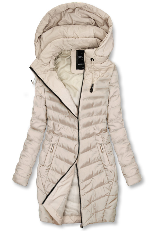 Leichte Steppjacke mit Kapuze Beige