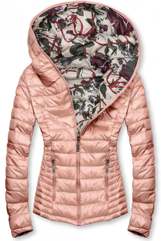 Leichtsteppjacke mit Kapuze rosa