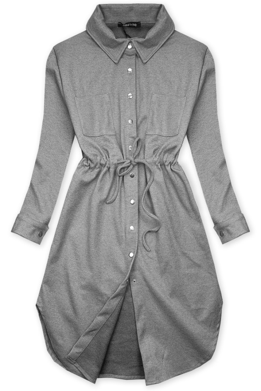 Warmes Hemdkleid Grau