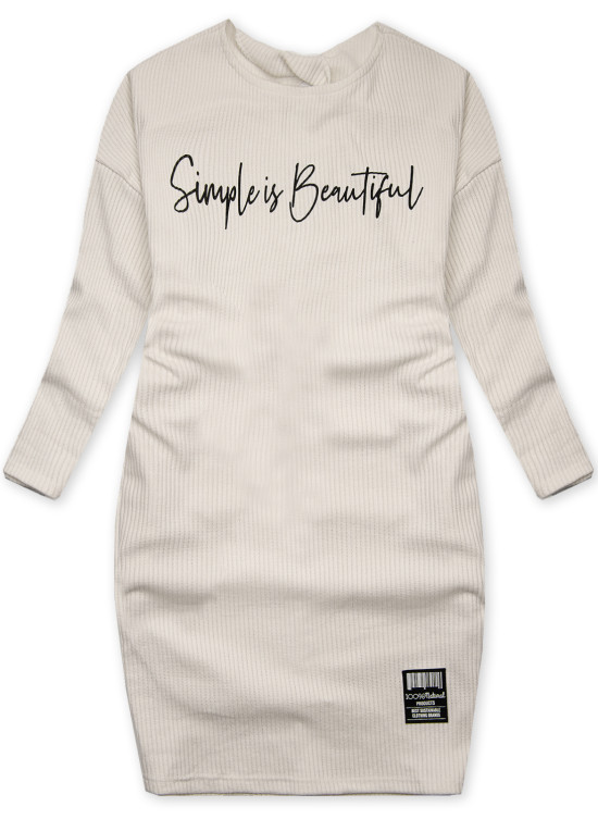 Kleid PLUS-SIZE Ecru