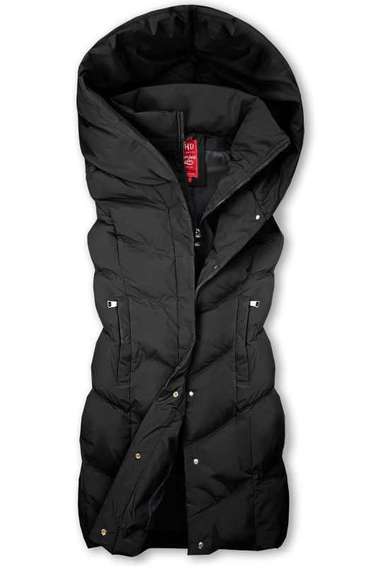 Steppweste mit Kapuze Schwarz
