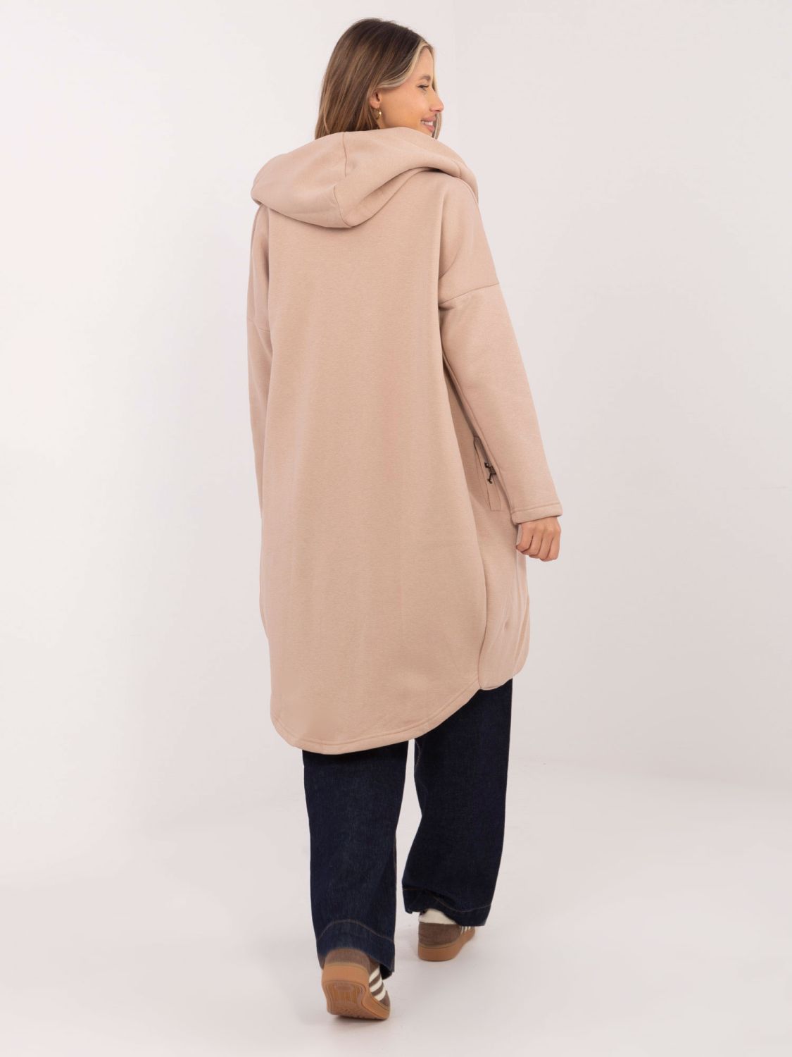 Lange beige Kapuzenpullover von RUE PARIS
