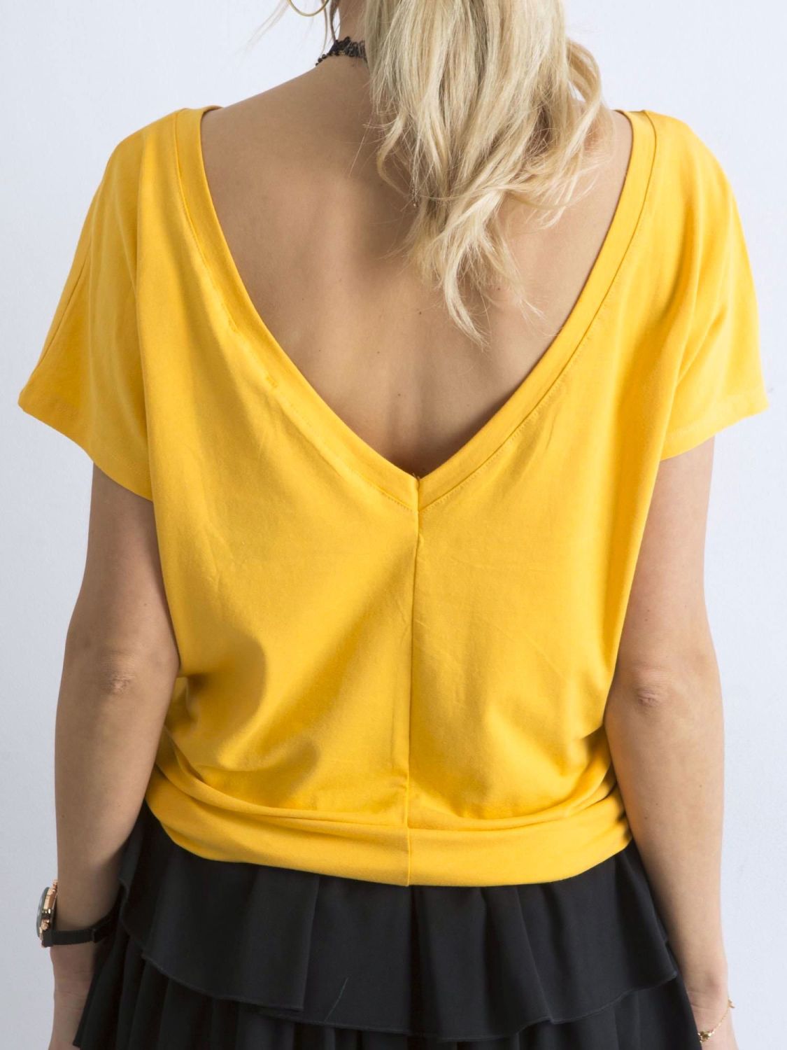 Dunkelgelbes Damen T-Shirt Fire