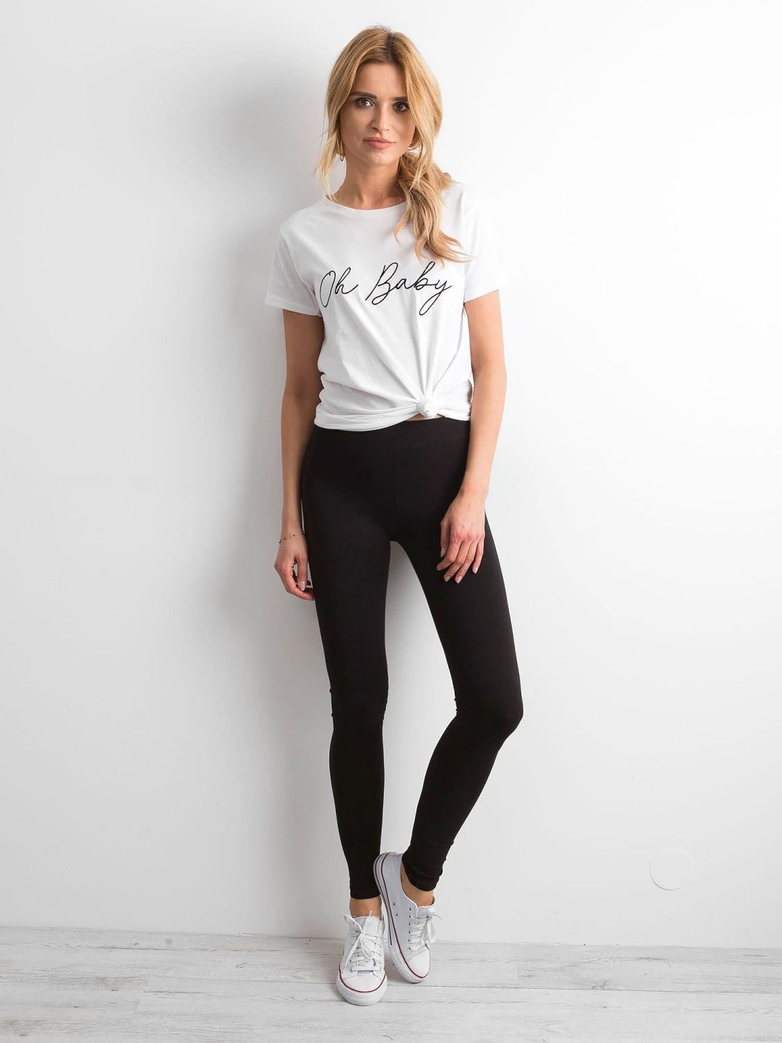 Schwarze Basic Leggings