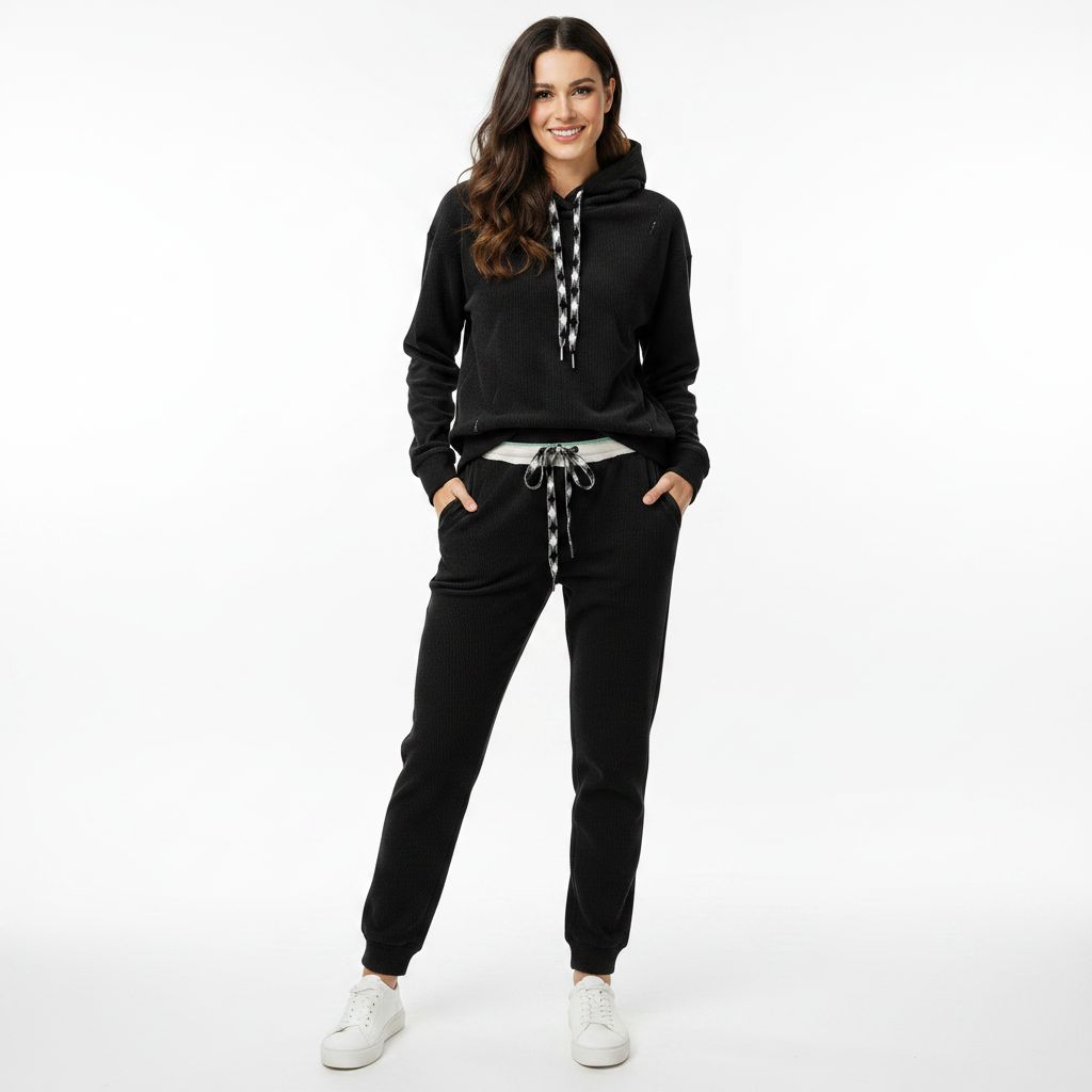 Freizeitanzug Regular-Fit Schwarz