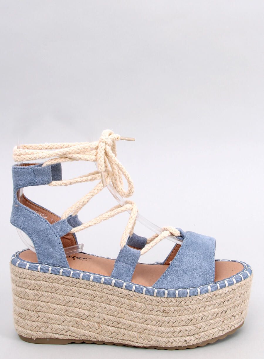 Plateau-Espadrilles Hellblau