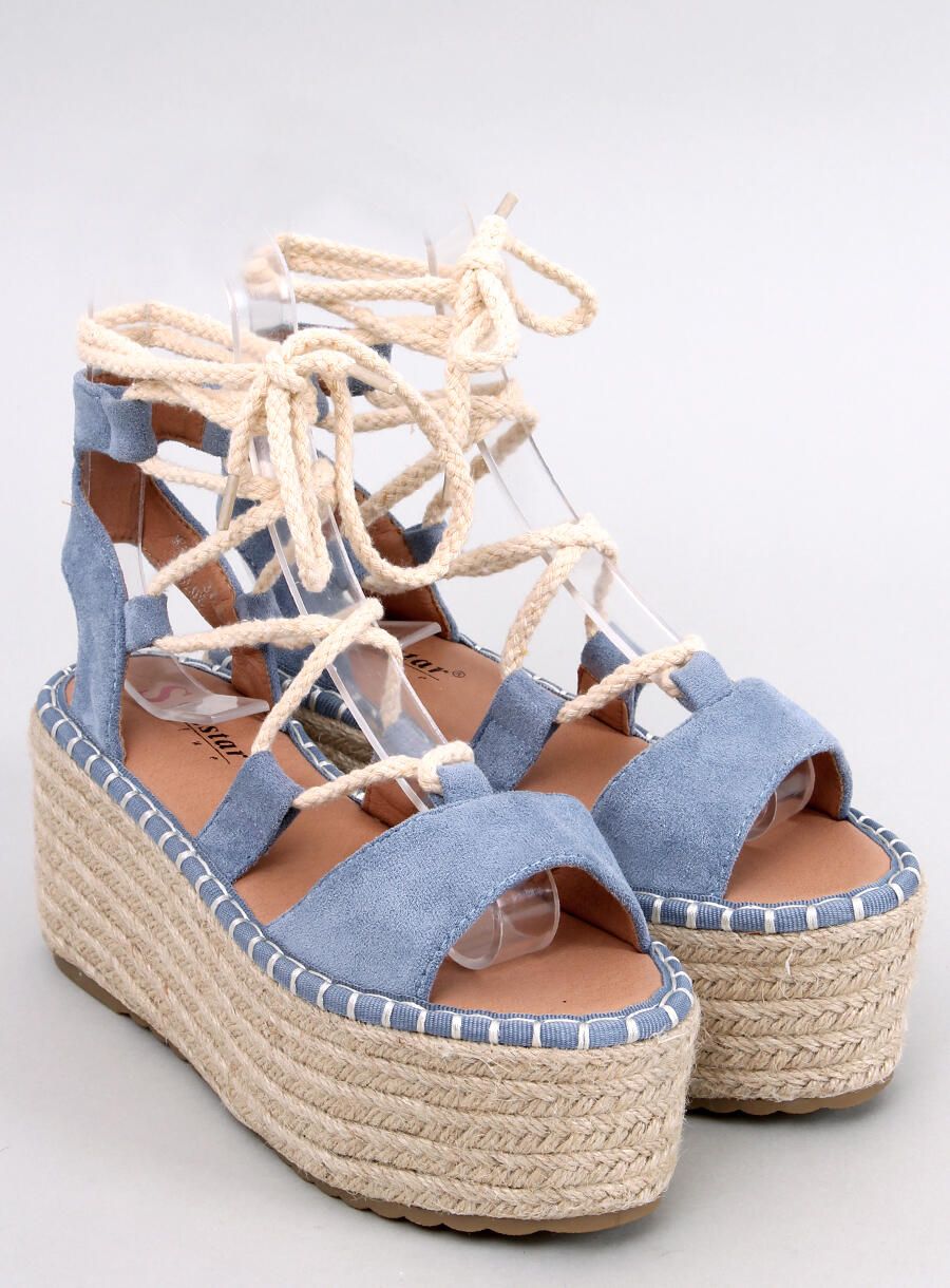 Plateau-Espadrilles Hellblau