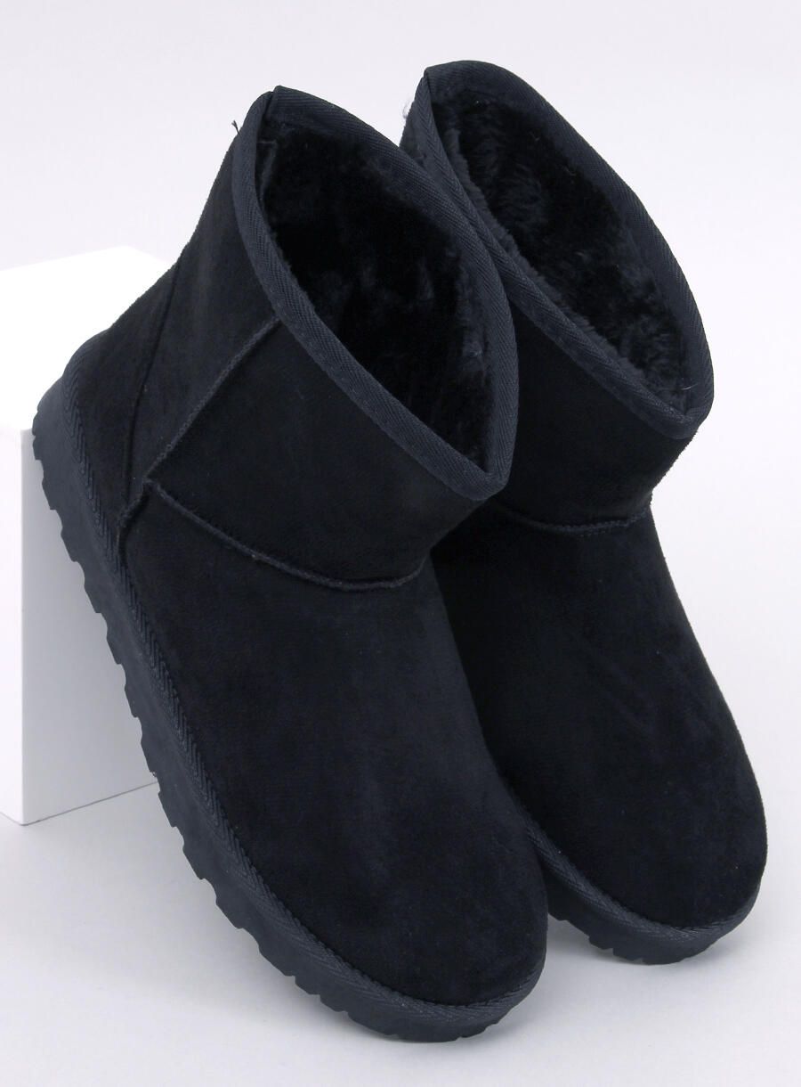 Winter gefütterte Schneestiefel Schwarz