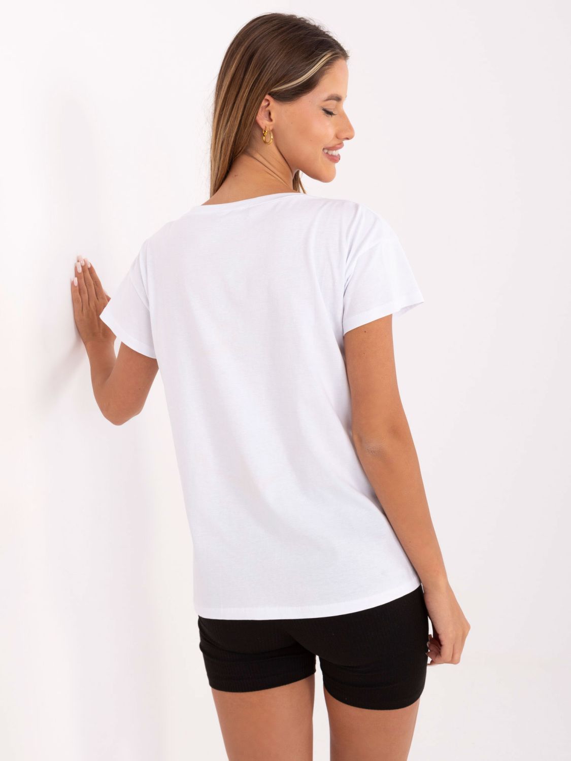 Weißes T-Shirt mit Aufdruck