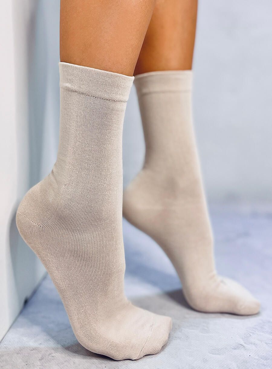 Hohe Damensocken Nude