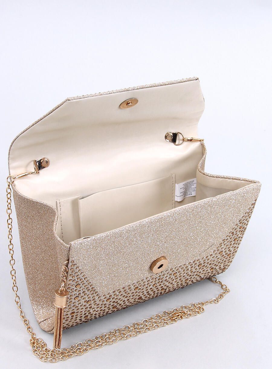 Glänzende Handtasche Gold