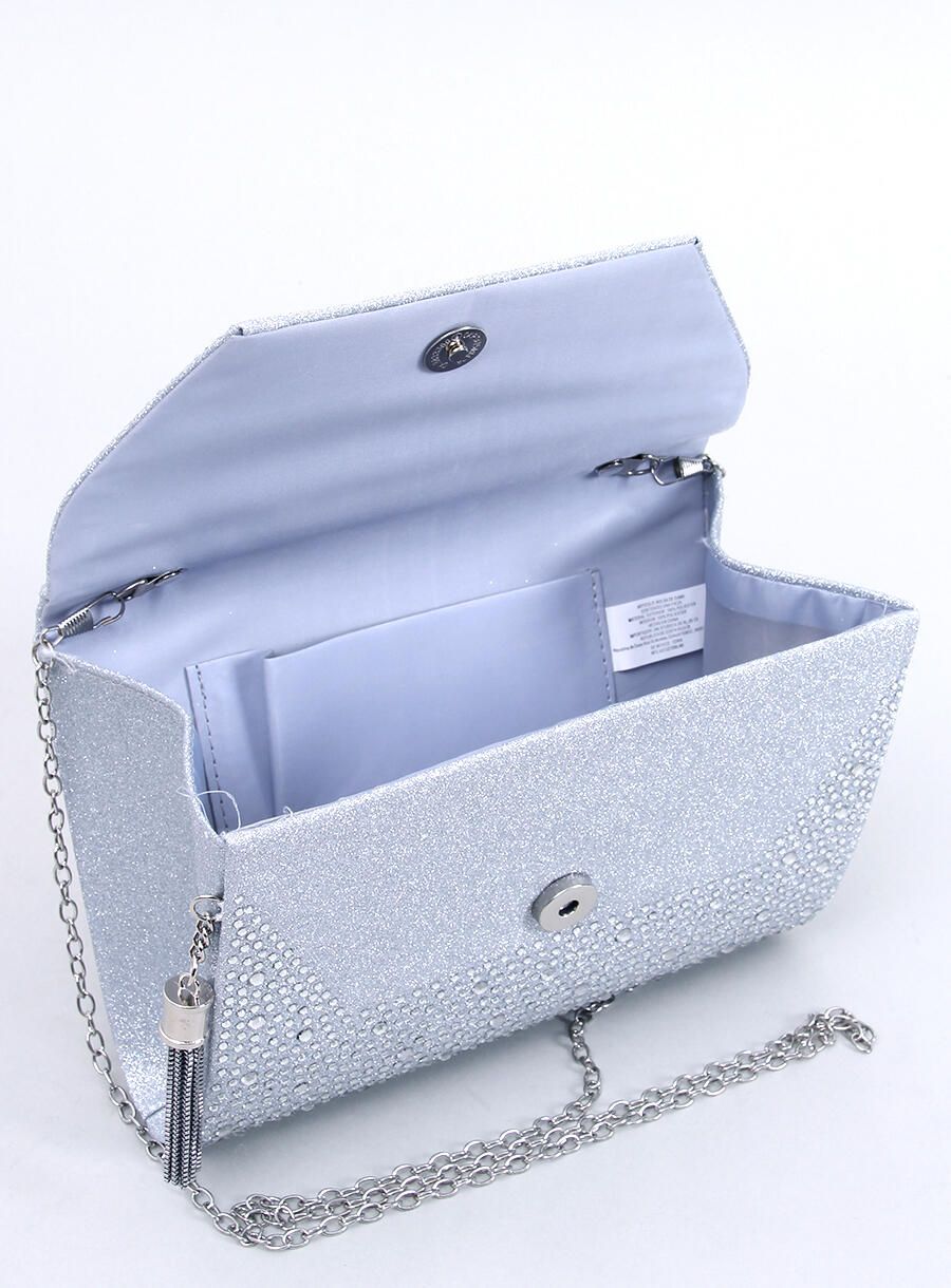 Glänzende Handtasche Silver