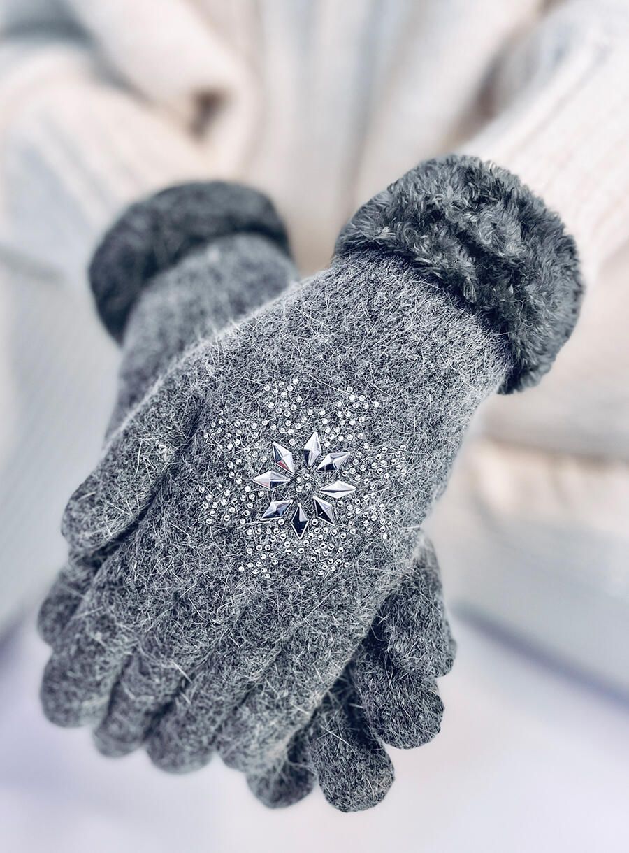 Damenhandschuhe SNOWFLAKE Anthrazit