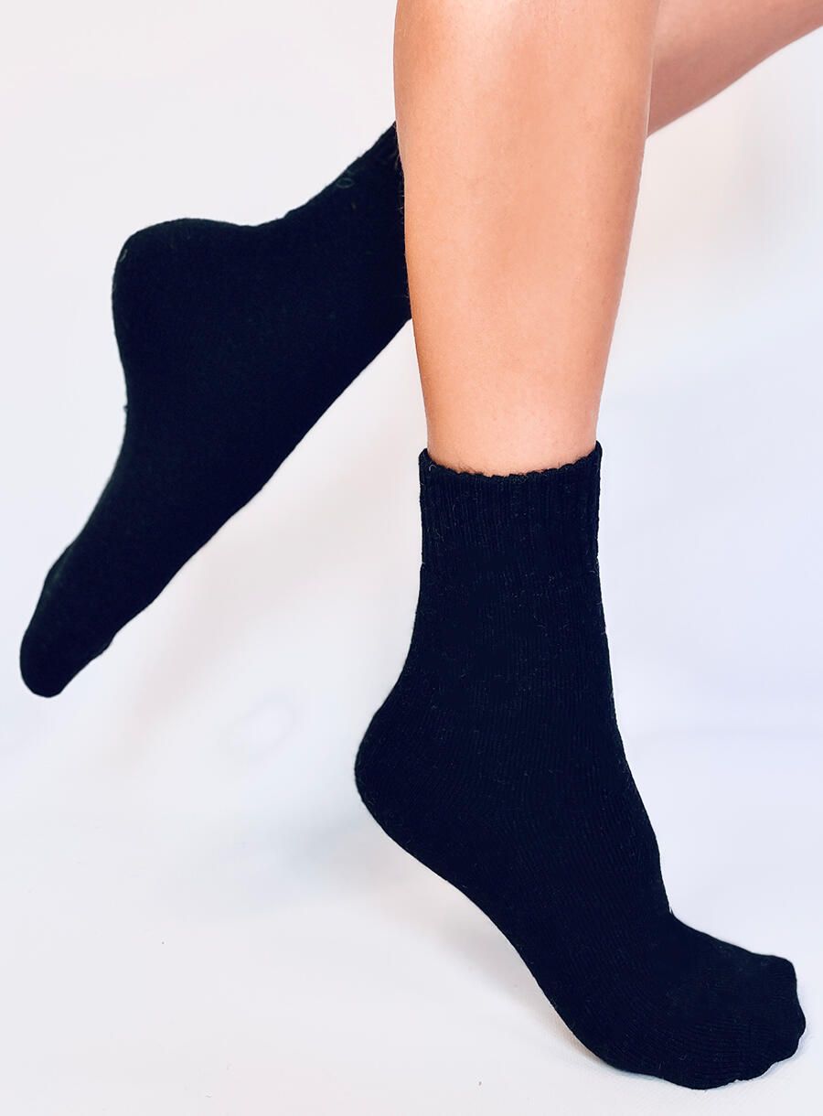Winterwollsocken Schwarz