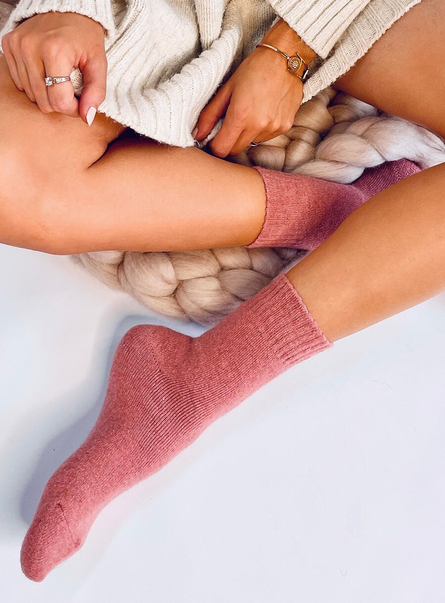 Winterwollsocken Rosa
