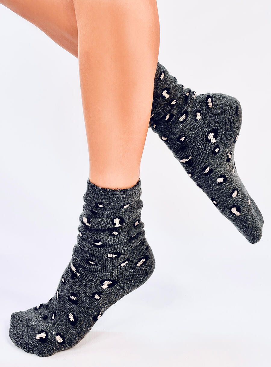 Damensocken mit Leopardenmuster 3 - 3 Paar