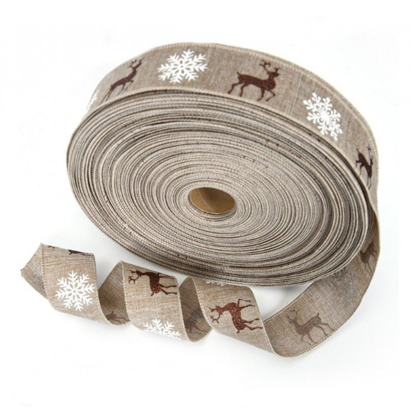 Geschenkverpackungsband WINTER  Beige