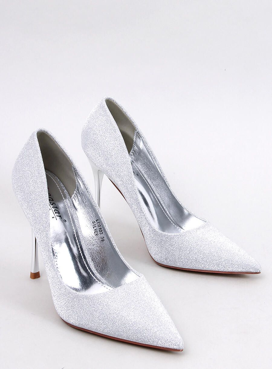Funkelnde Pumps Silver