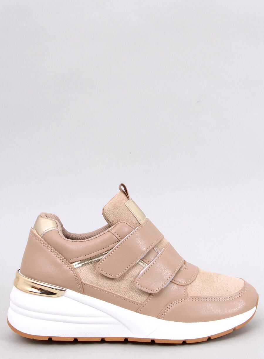 Sneaker mit Klettverschluss Beige