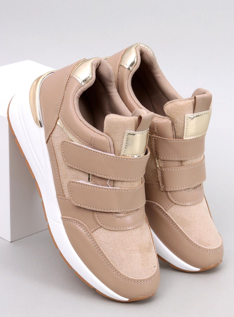 Sneaker mit Klettverschluss Beige