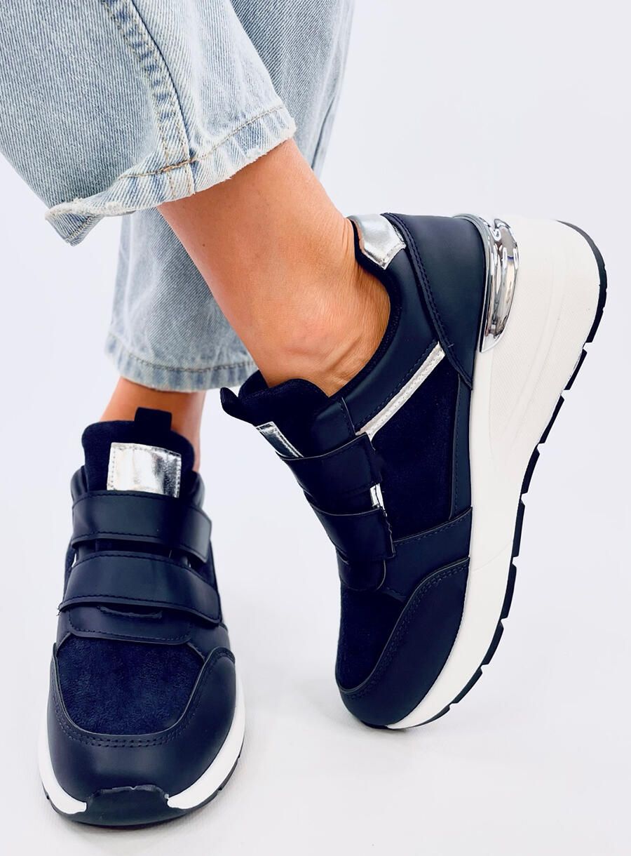 Sneaker mit Klettverschluss Navy