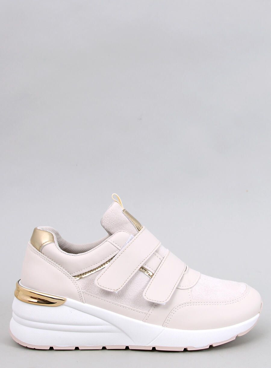 Sneaker mit Klettverschluss Ecru