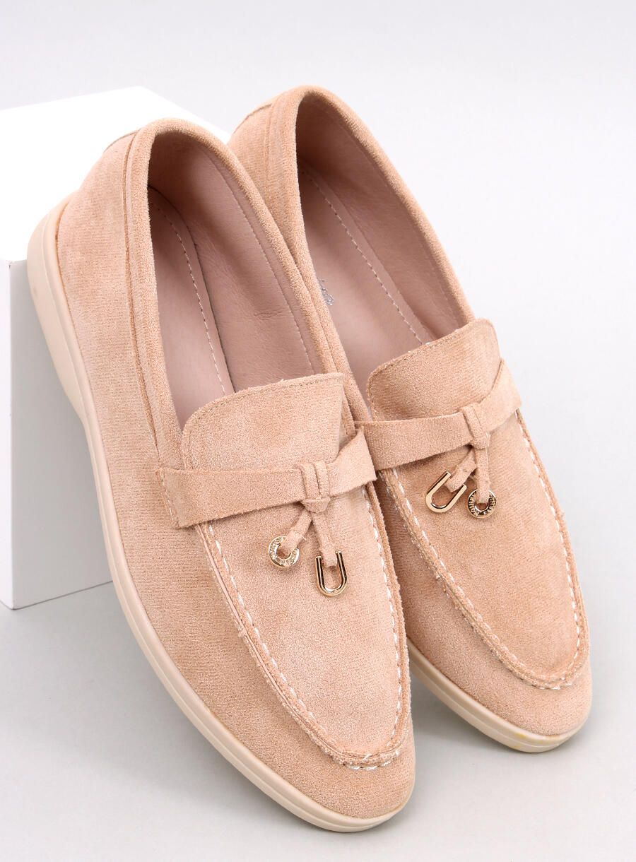 Weiche Wildledermokassins Beige