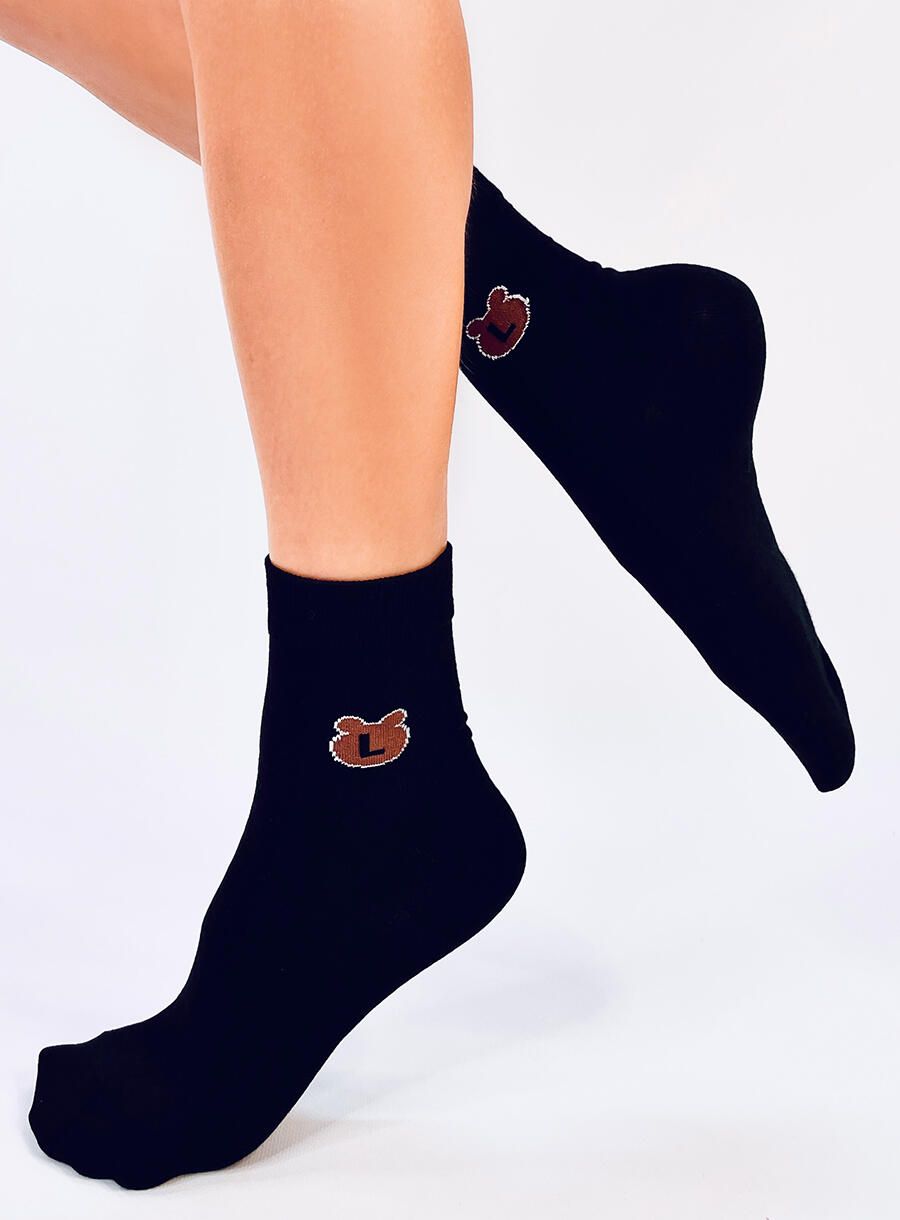 Schwarze Damensocken TEDDY