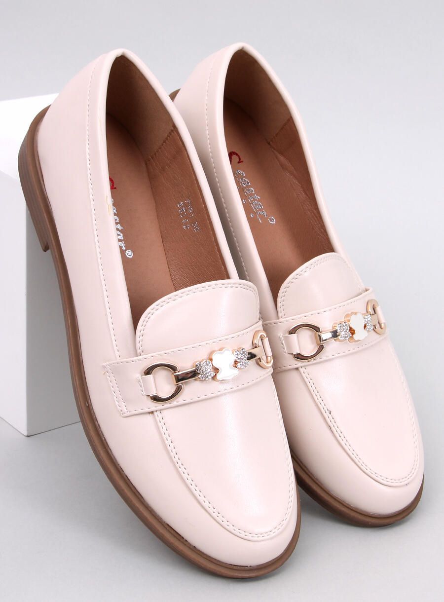 elegante Mokassins für Damen Beige