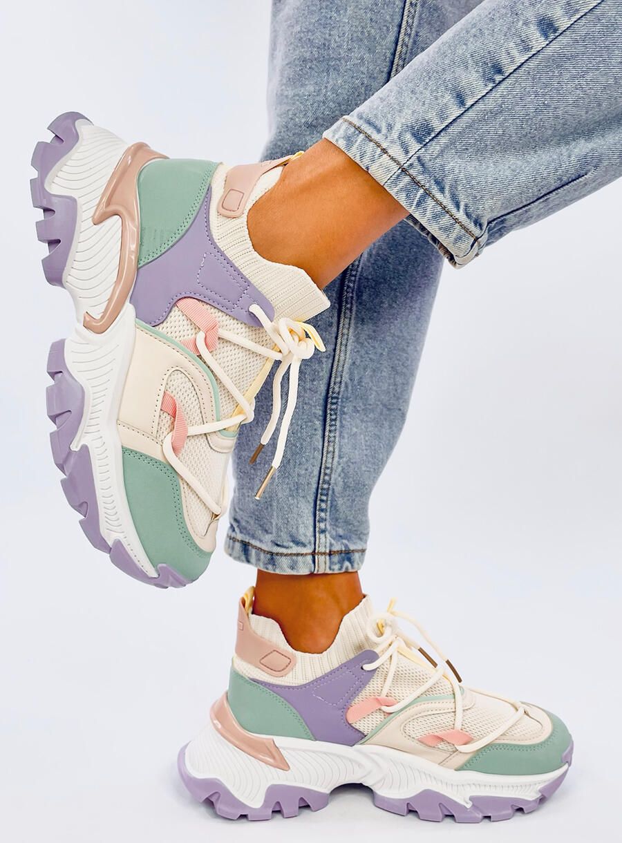 Damen-Sneaker Lila/Grün