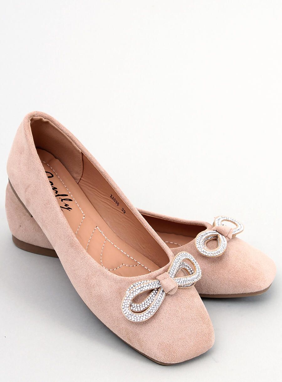 Ballerinas mit Schleife Beige
