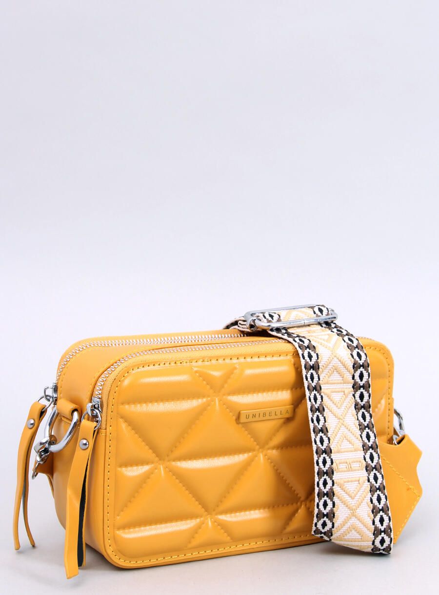 Glänzende gesteppte Handtasche Gelb