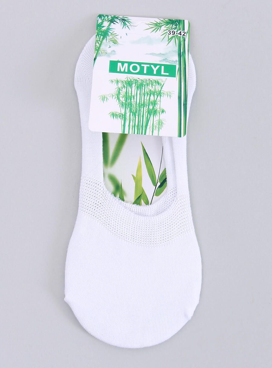 Weiße Mokassinsocken für Damen