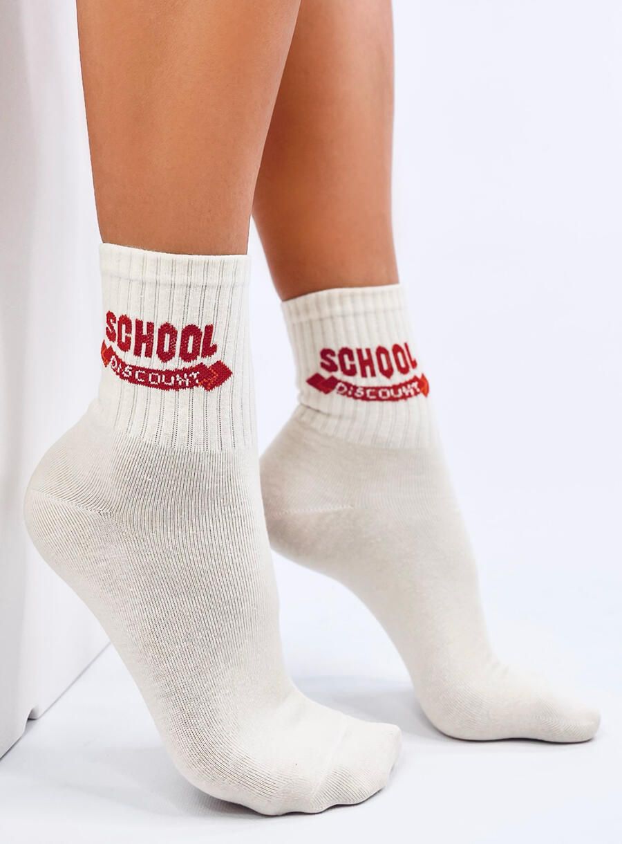 Baumwollsocken SCHOOL Beige