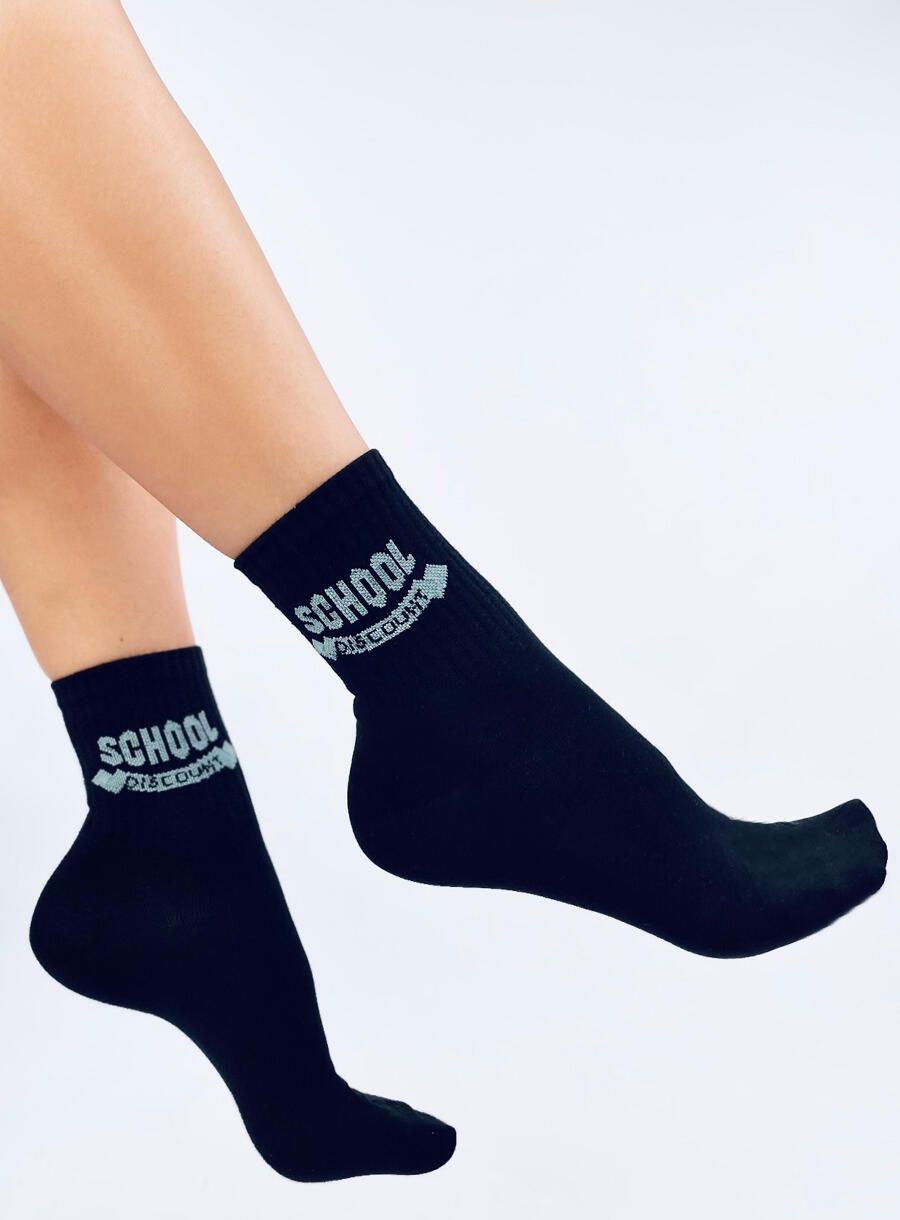 Baumwollsocken SCHOOL Schwarz