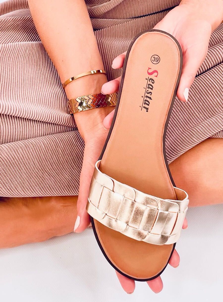 Damen  Pantoletten SOMMER Gold