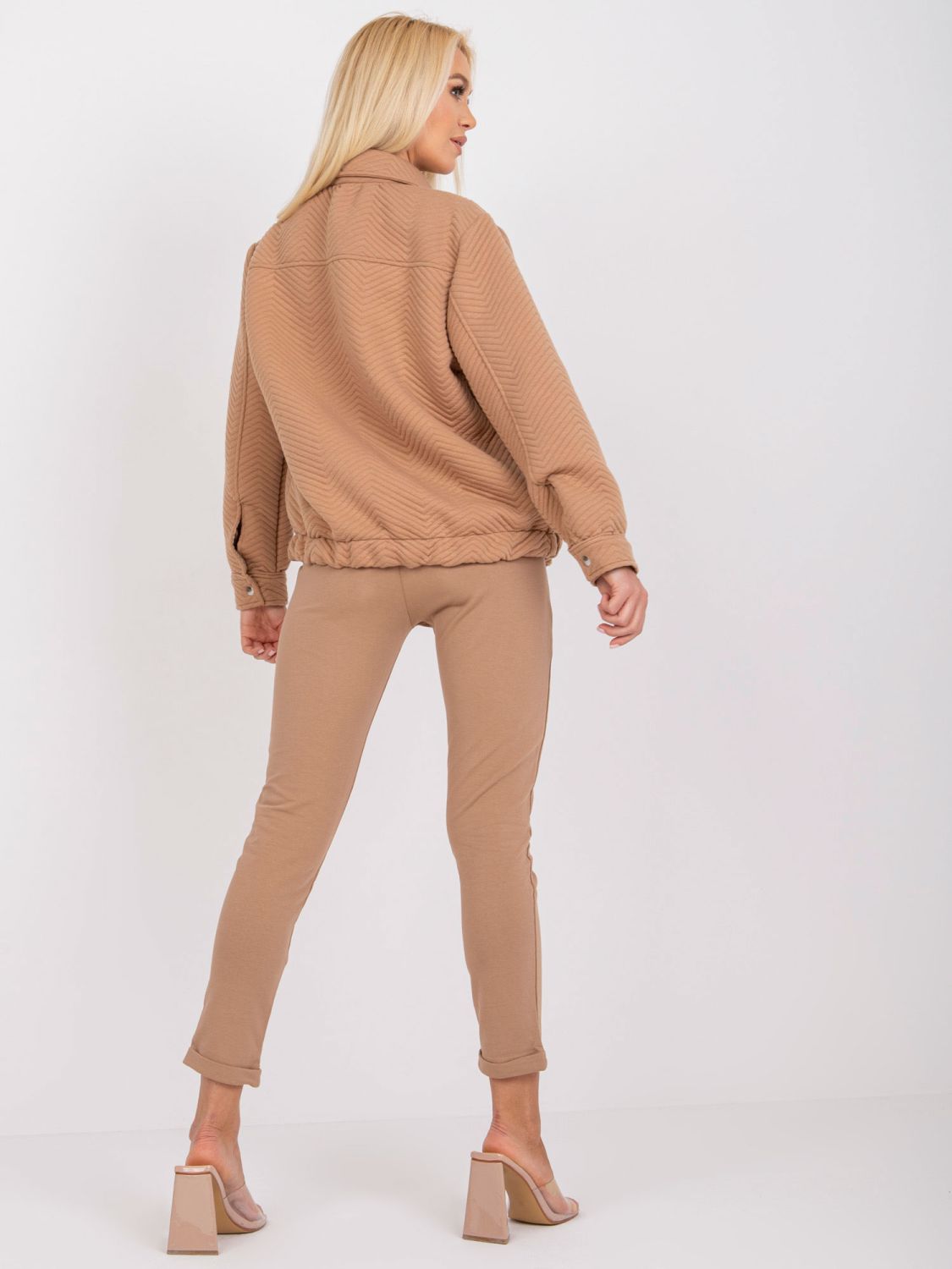 Stylische Übergangsjacke in Camel-Farbe