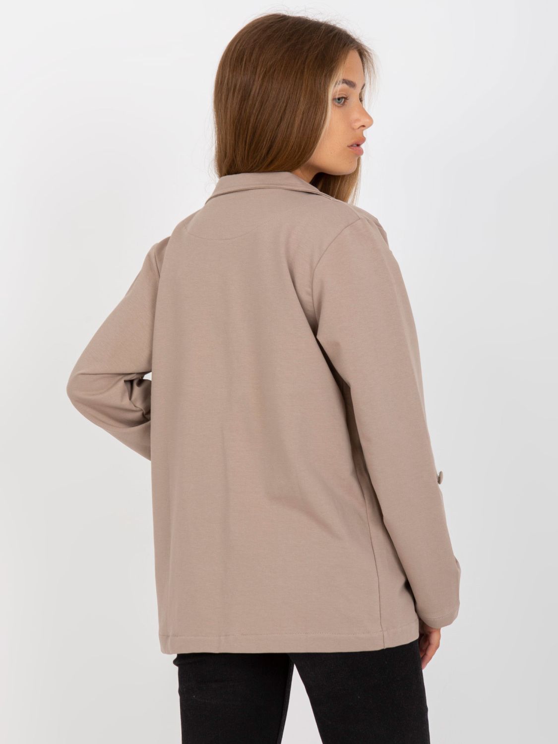 Beige Sweatjacke mit Taschen RUE PARIS