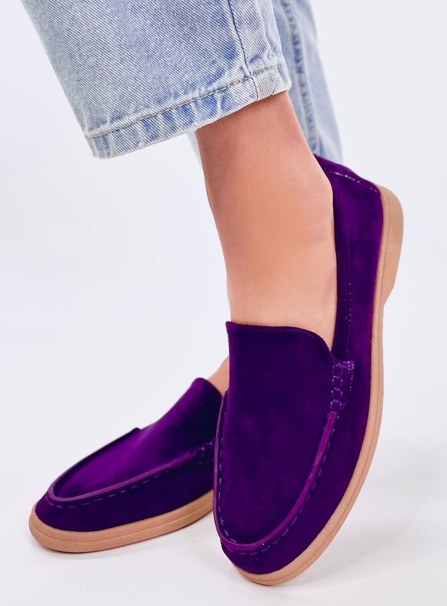 Extra weiche Damenmokassins Purple