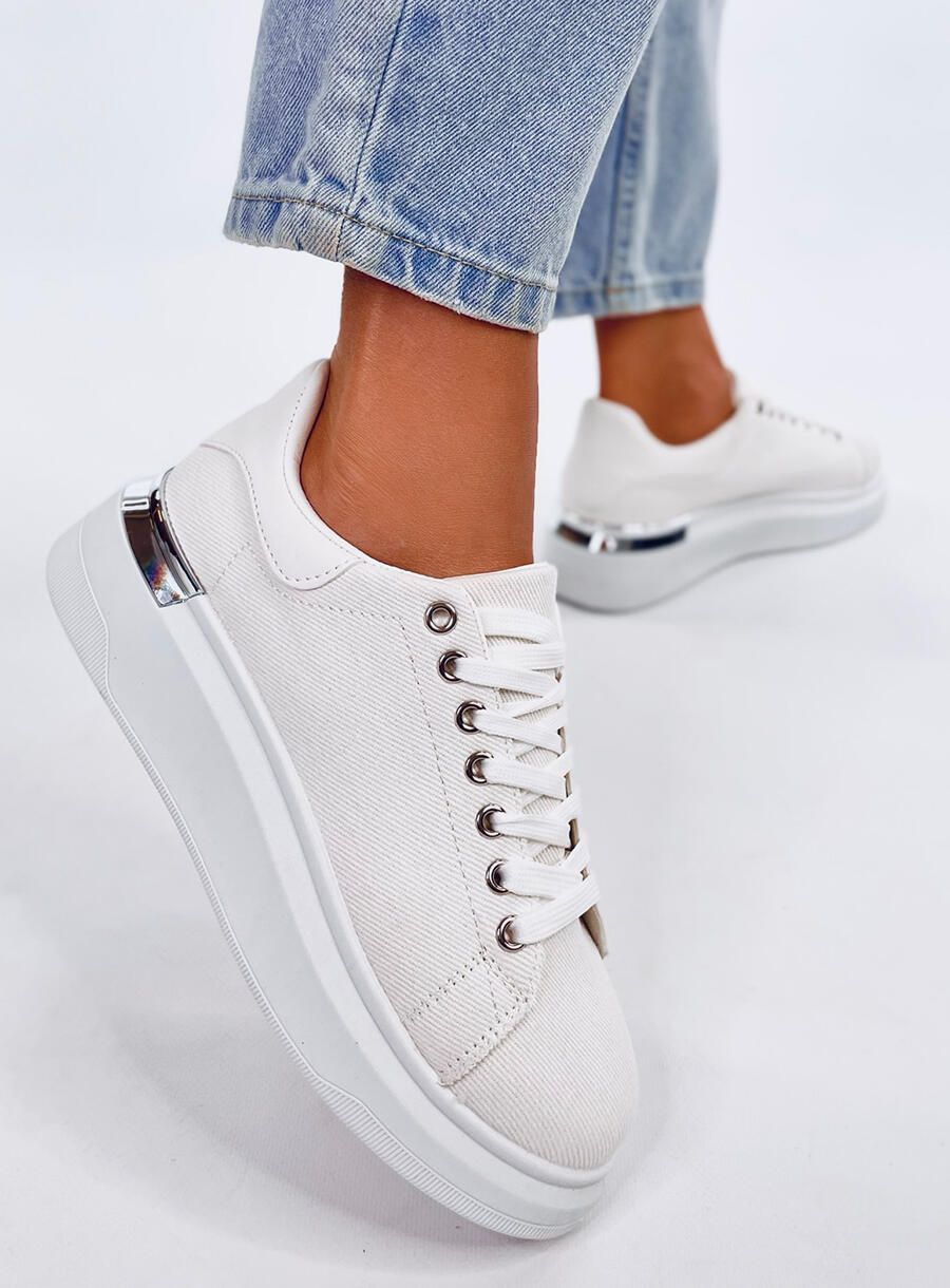 Plateau-Sneaker aus Canvas ECRU