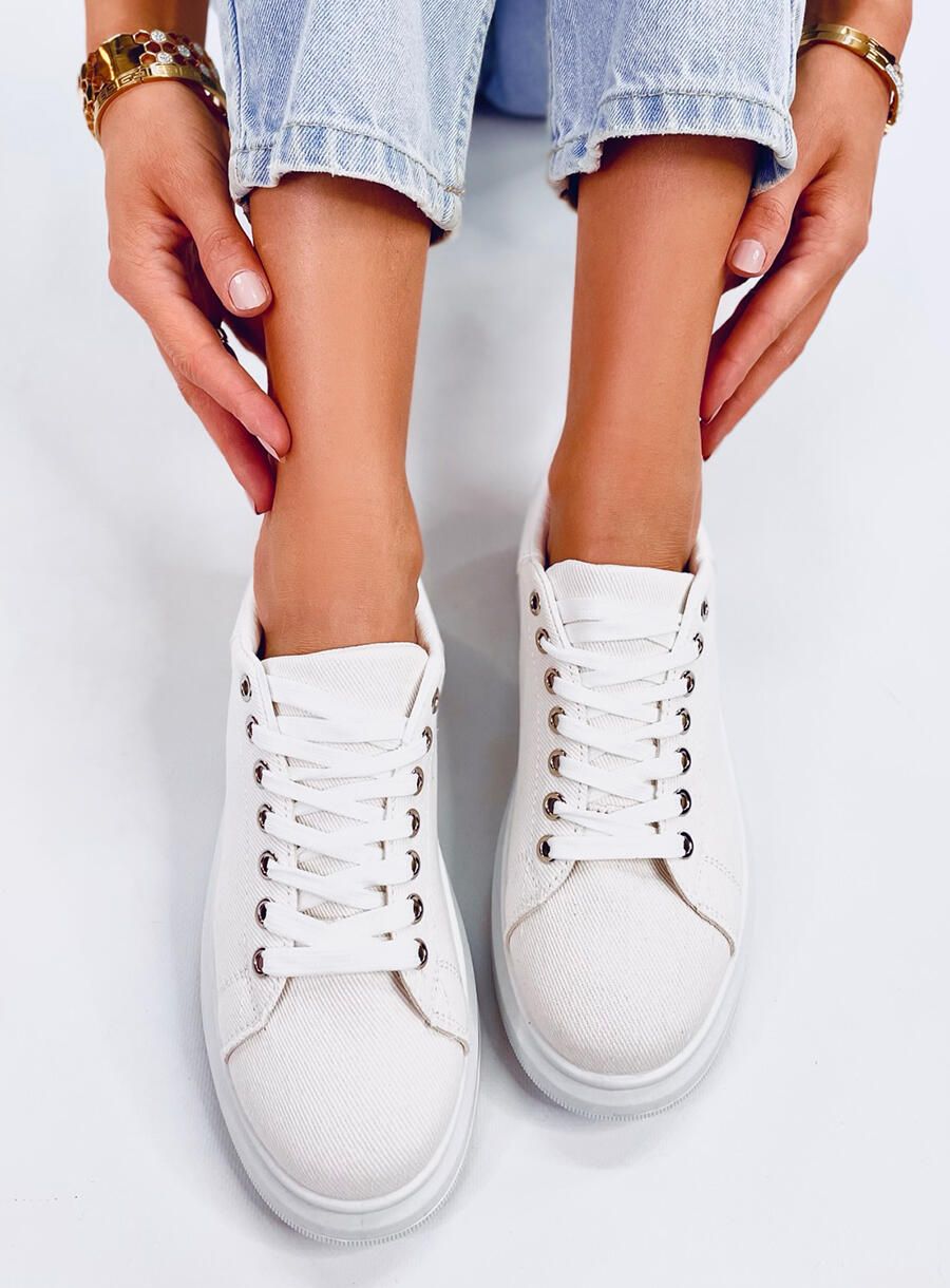 Plateau-Sneaker aus Canvas ECRU